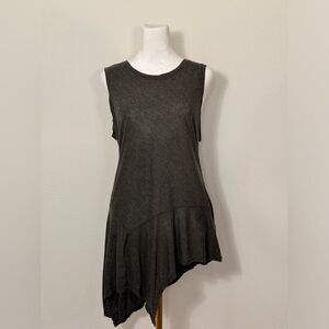 Philosophy Olive Green Gray Asymmetrical Hem Sleeveless Tank Top Women’s Medium